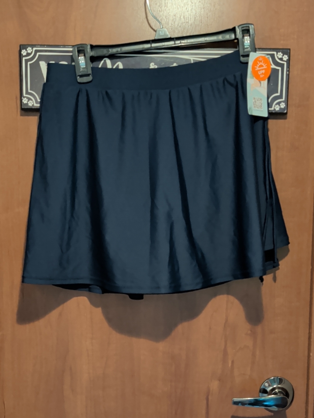 Classic Navy Swim Skort with Built-In Shorts